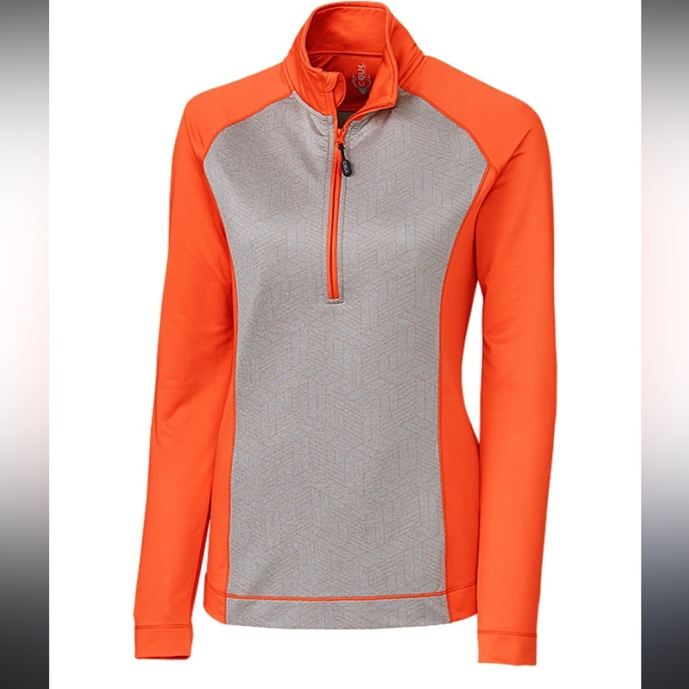 CBUK College Orange All-Star golf Printed Half Zip XL 135